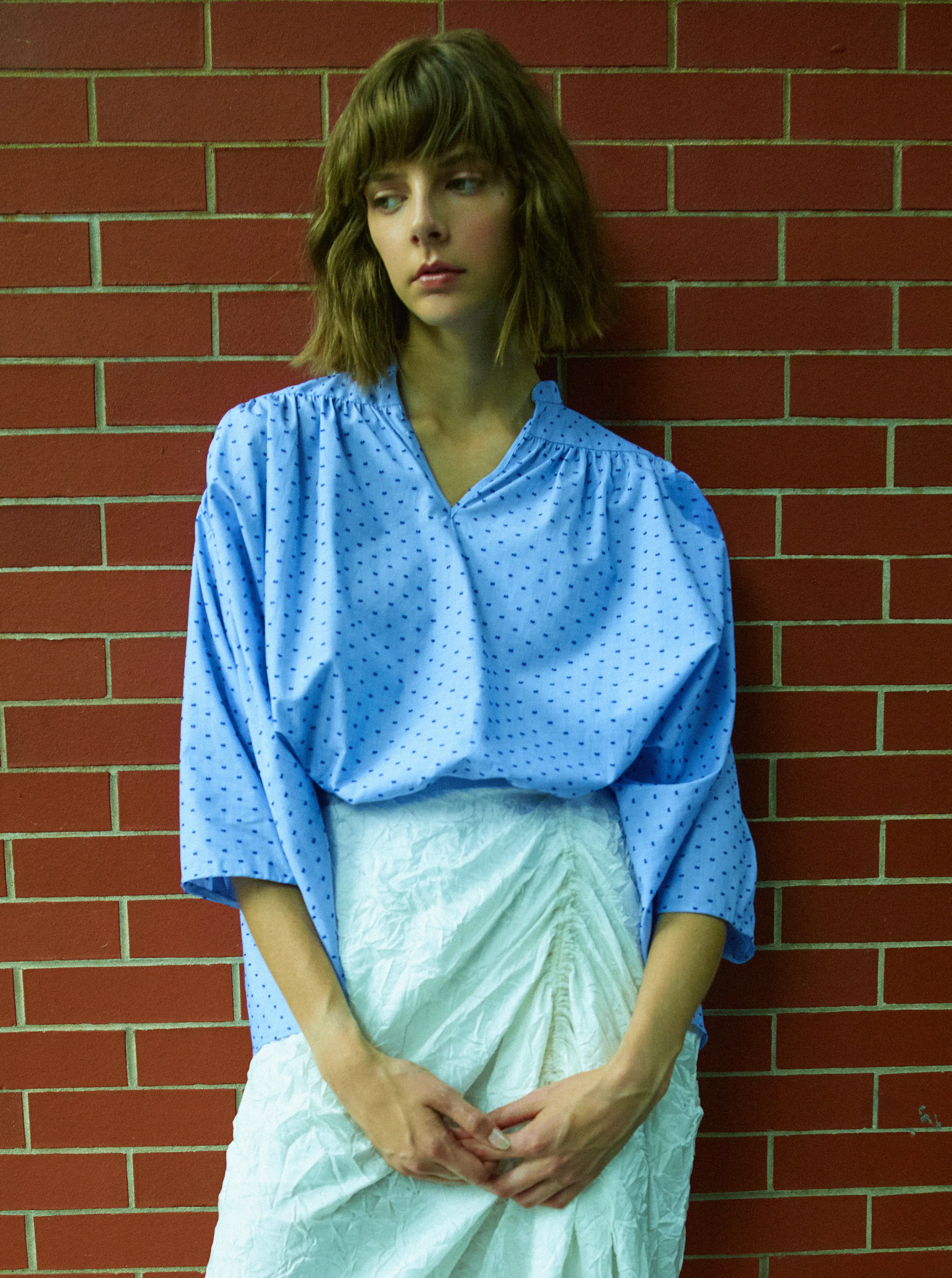 Blue Charlotte Popover Shirt