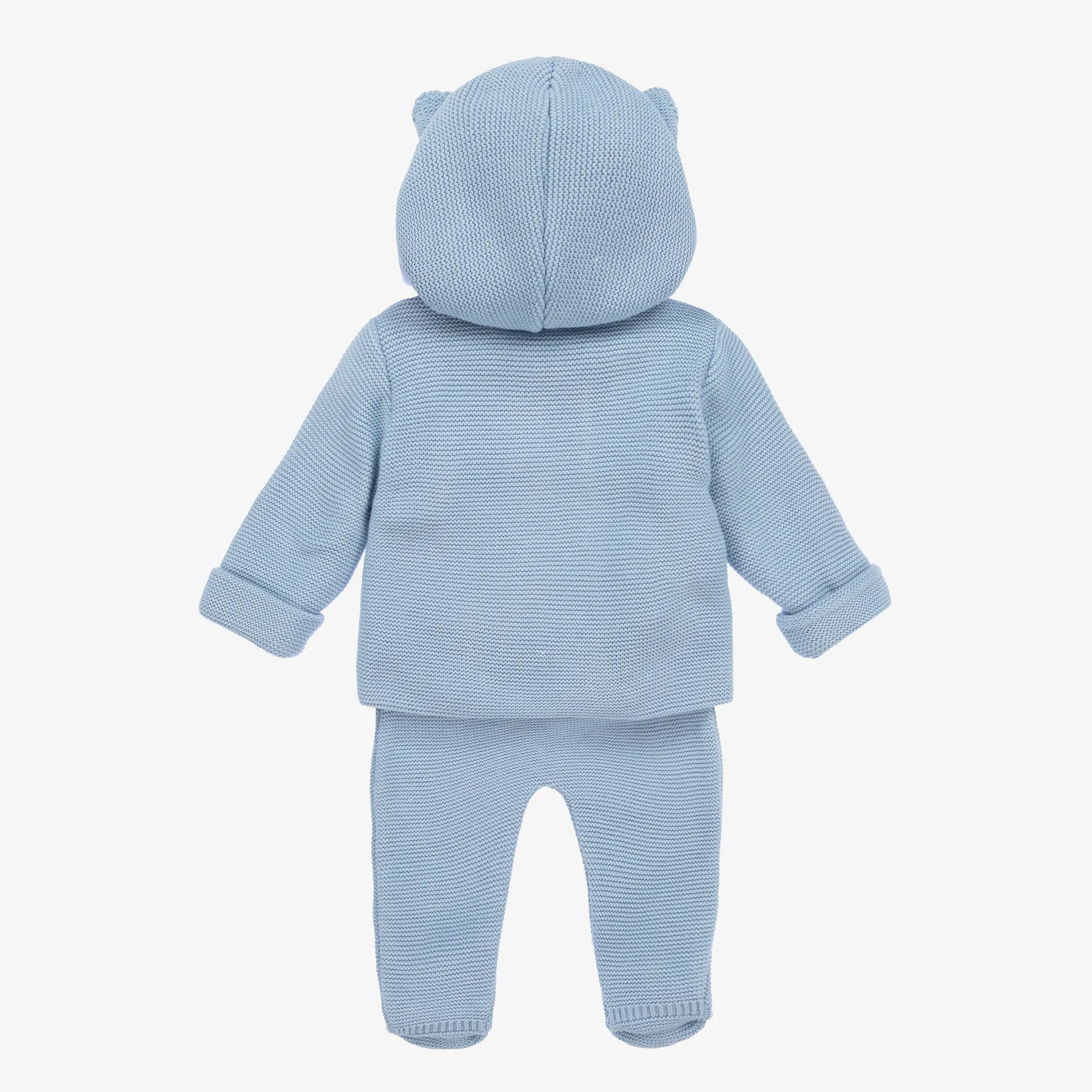 Blue Hooded Coat and Trouser Set