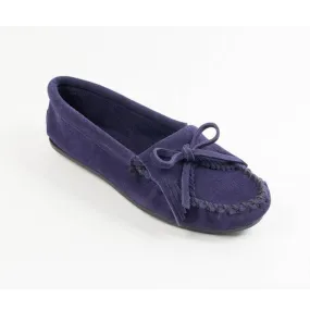 Blue Minnetonka Kilty Hardsole Moccasins