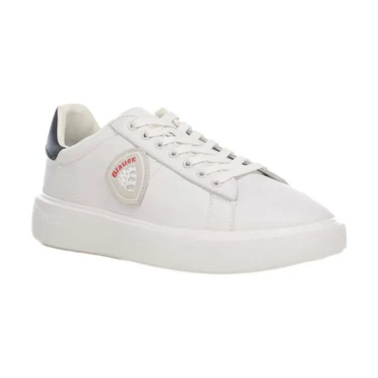 Blue S4BUCK02 Men's Lace-up Sneakers White.