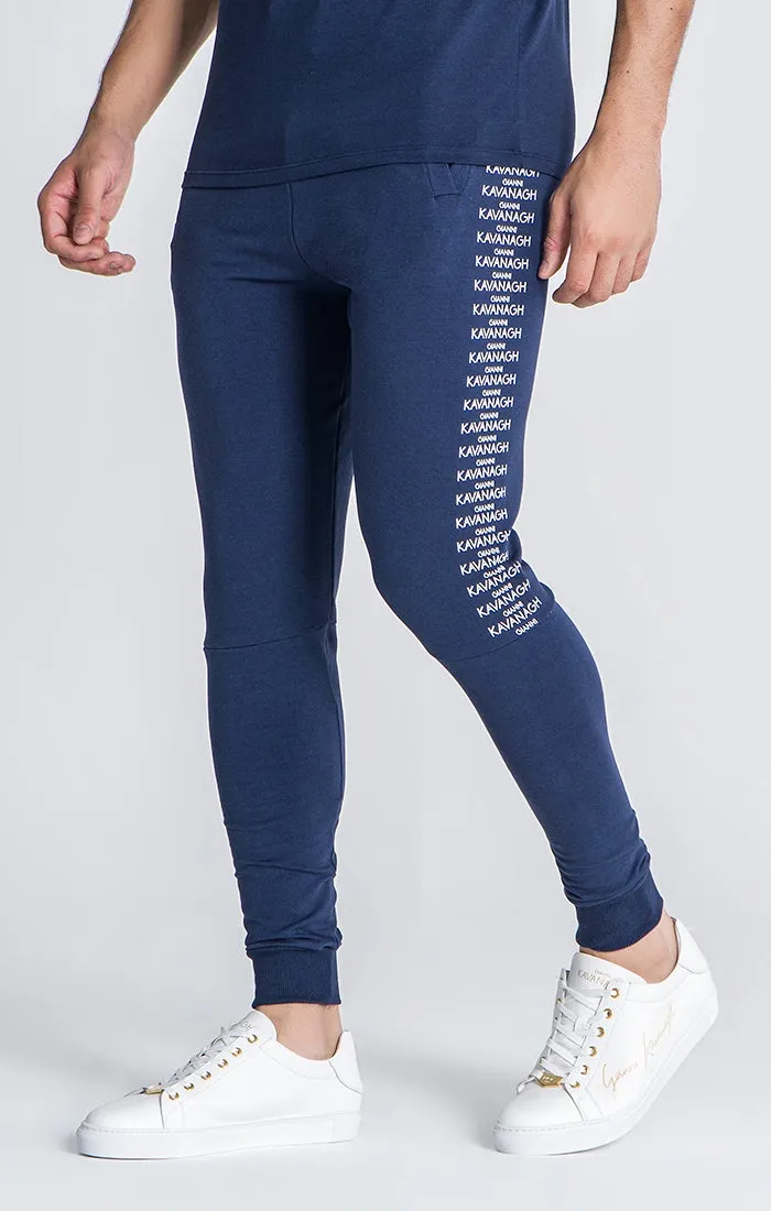 Blue Script Joggers