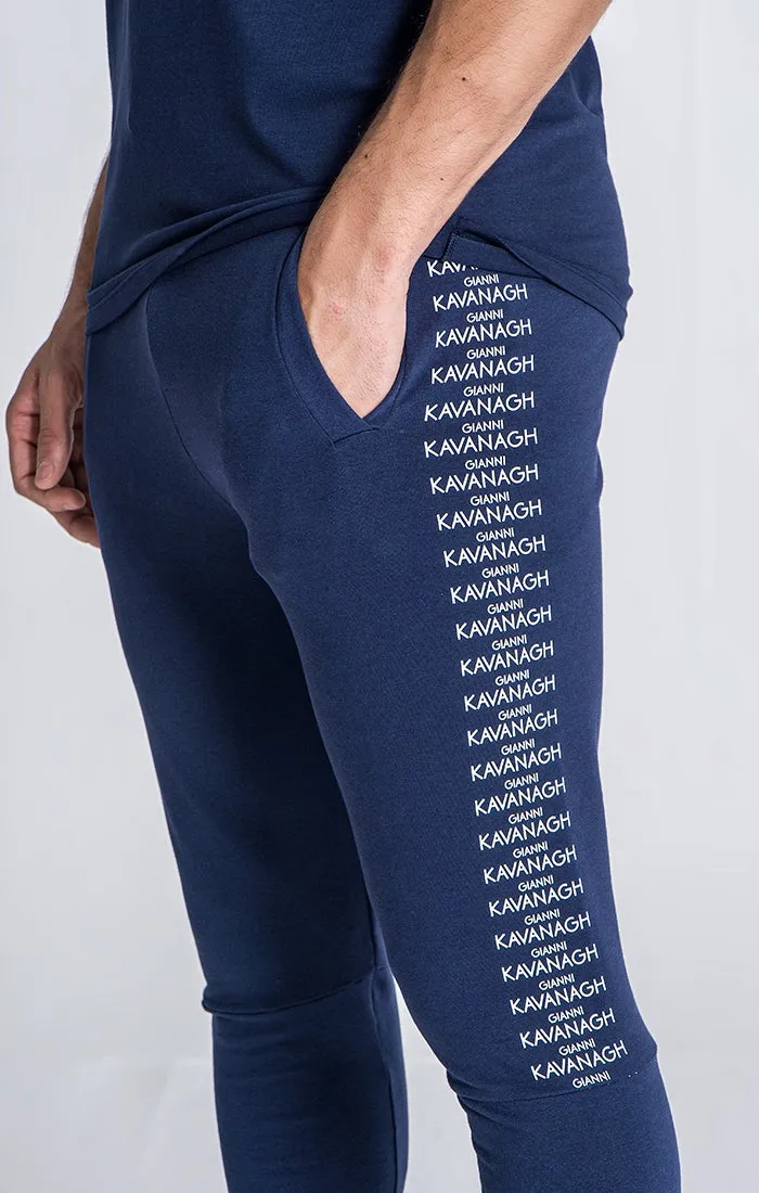 Blue Script Joggers