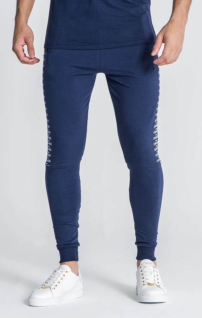 Blue Script Joggers