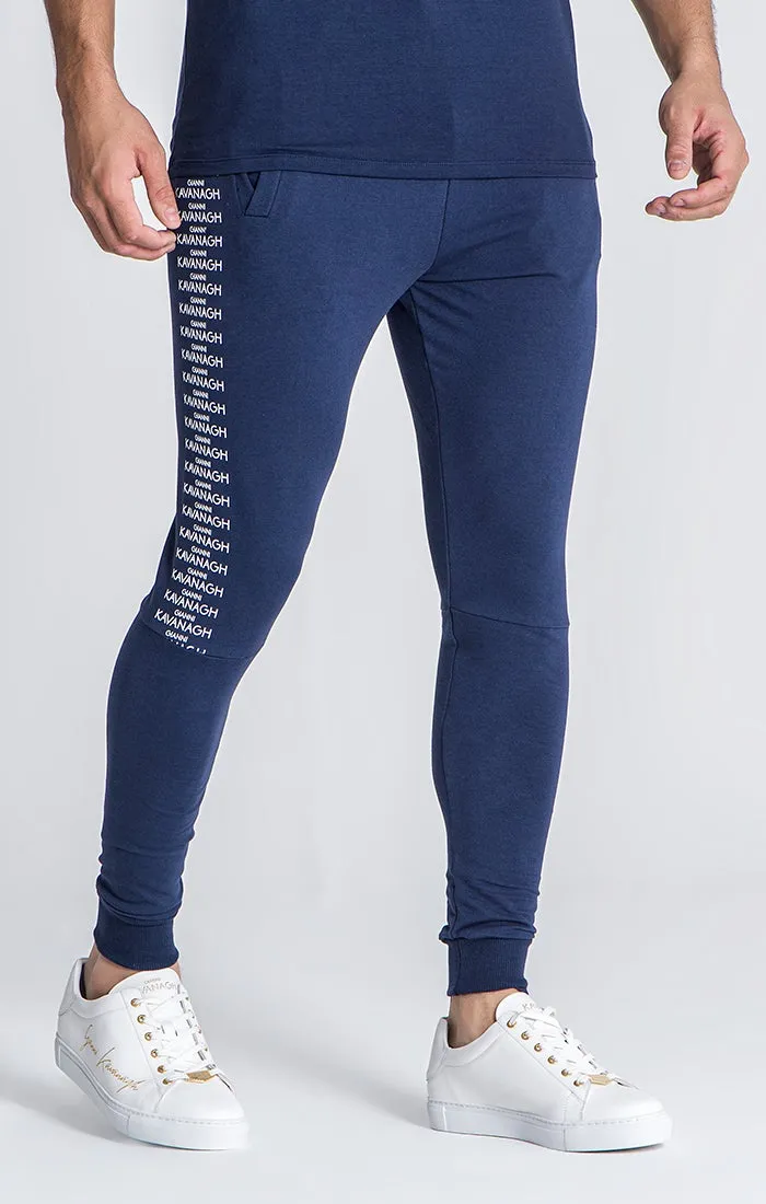 Blue Script Joggers