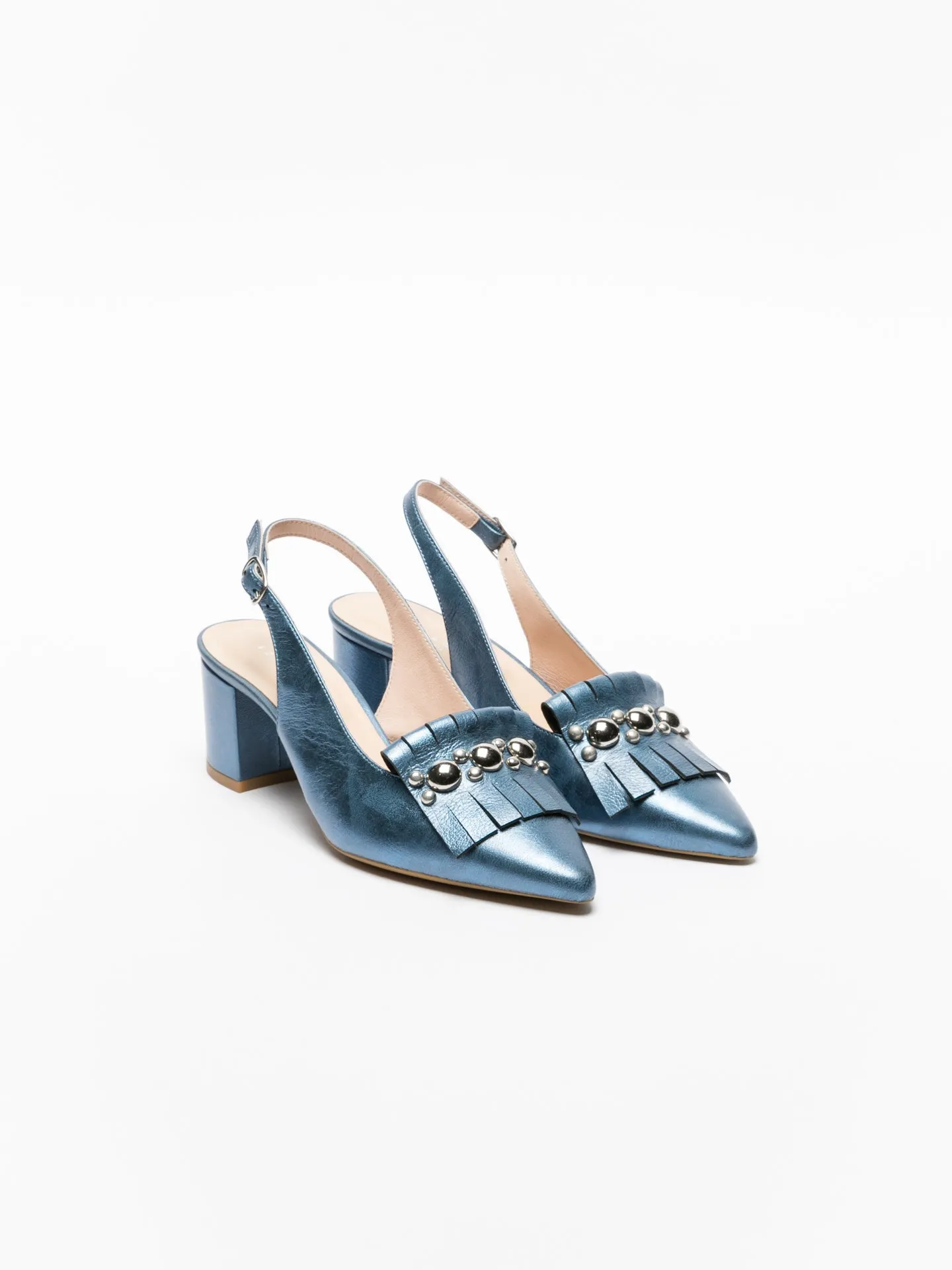 Blue Sling-Back Pumps Shoes