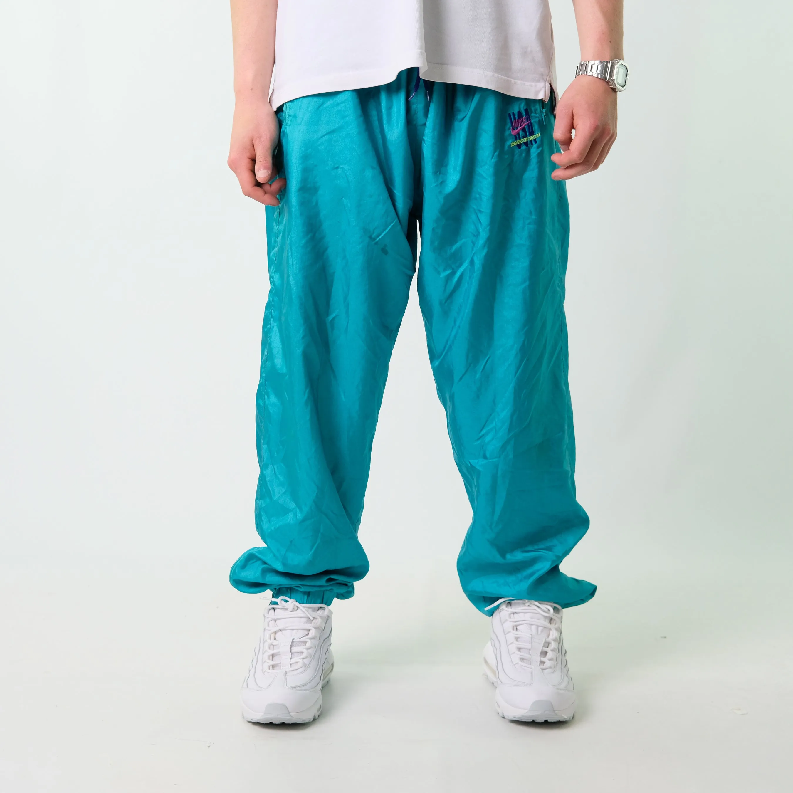 Blue y2ks Nike Tracksuit Bottoms  Baggy Pants (42x32)