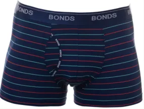 Bonds Microfibre Guyfront Trunk Men's Underwear Trunks - Navy/Red/Aqua Stripes