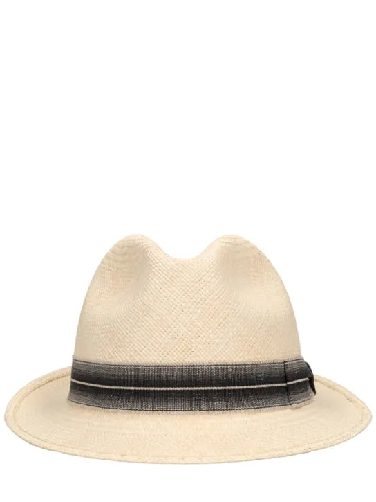 Borsalino   Trilby straw panama hat 