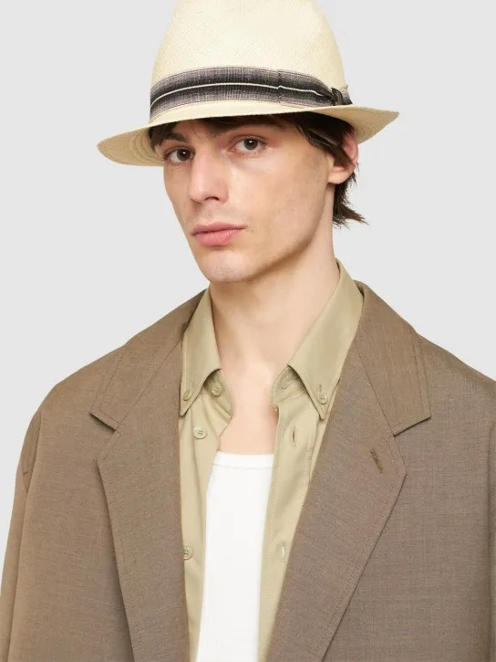 Borsalino   Trilby straw panama hat 