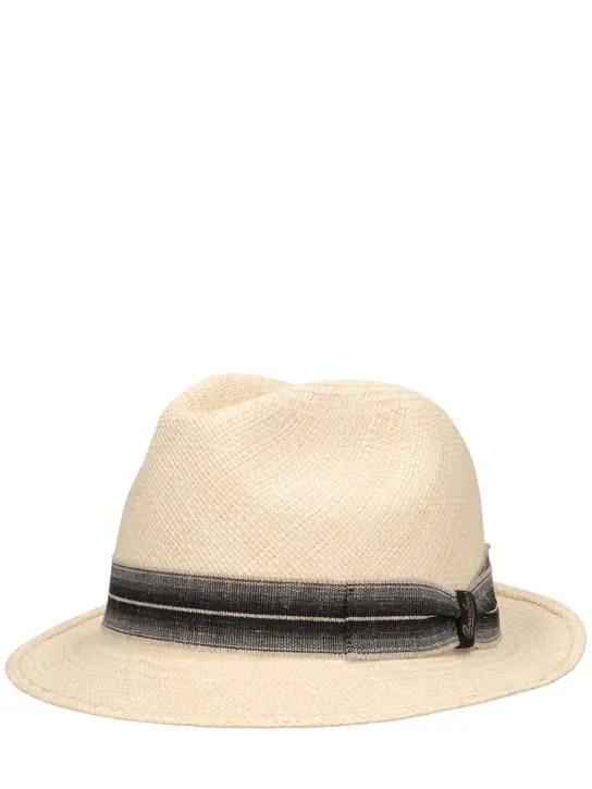 Borsalino   Trilby straw panama hat 