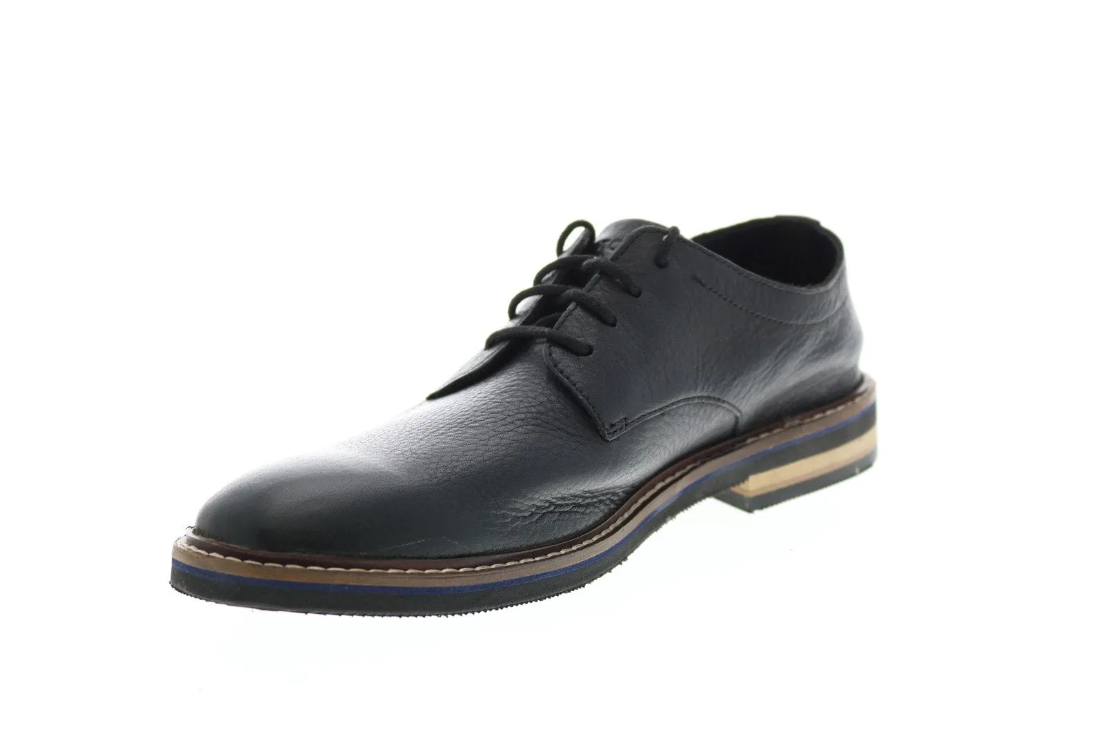 Bostonian Dezmin Plain 26133405 Mens Black Leather Oxfords Plain Toe Shoes