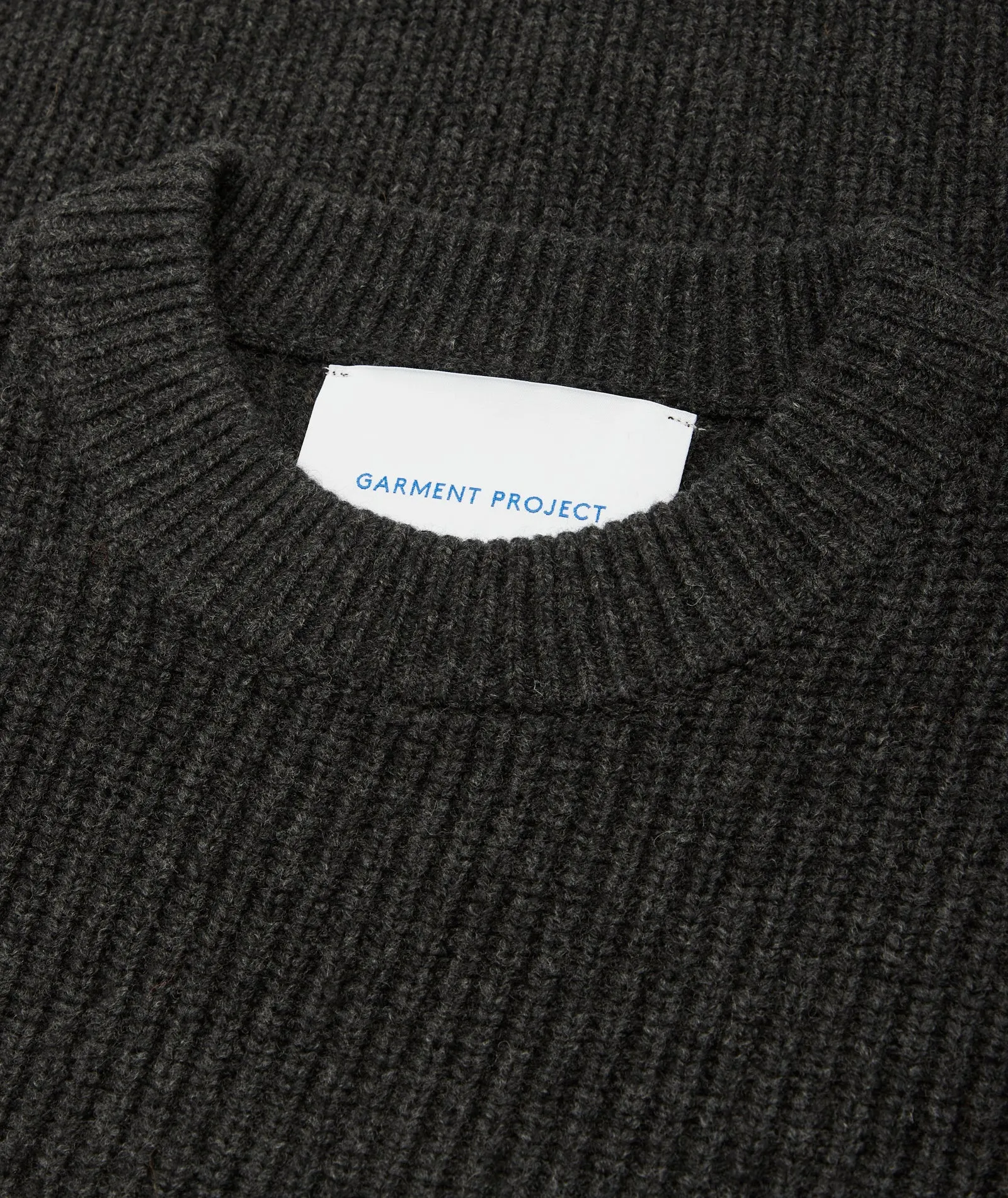 Boxy Wool Knit - Dark Grey Melange