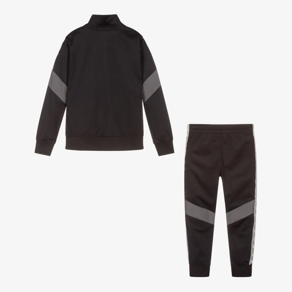 Boys Black Logo Tracksuit