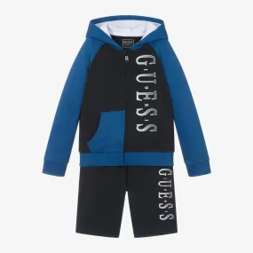 Blue Cotton Boys Tracksuit