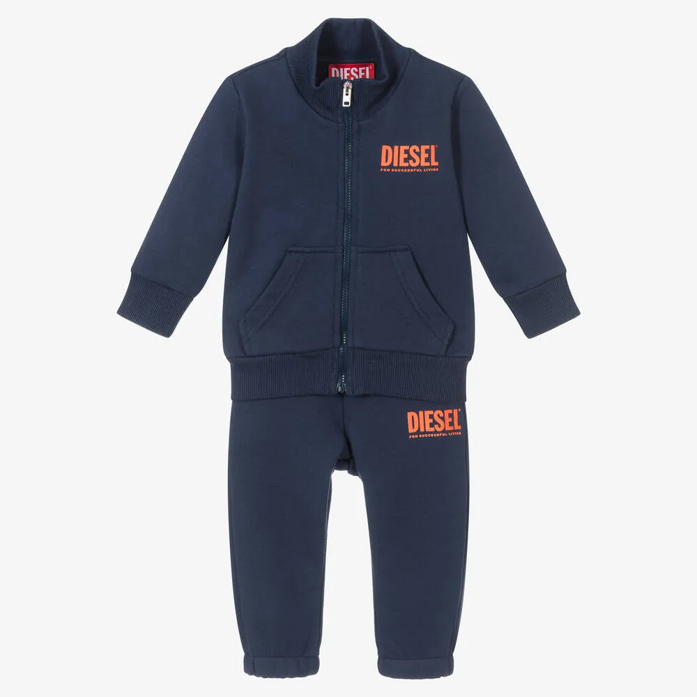 Blue Logo Boys Tracksuit