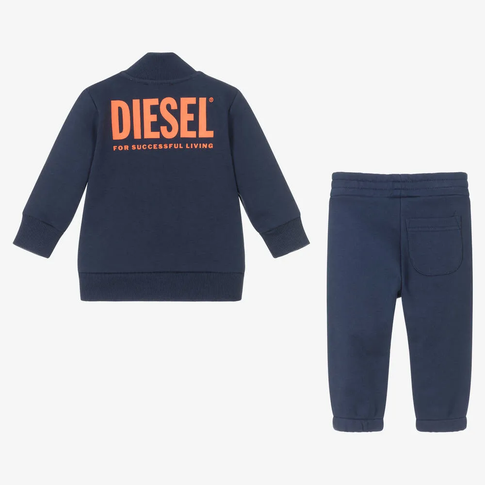 Blue Logo Boys Tracksuit