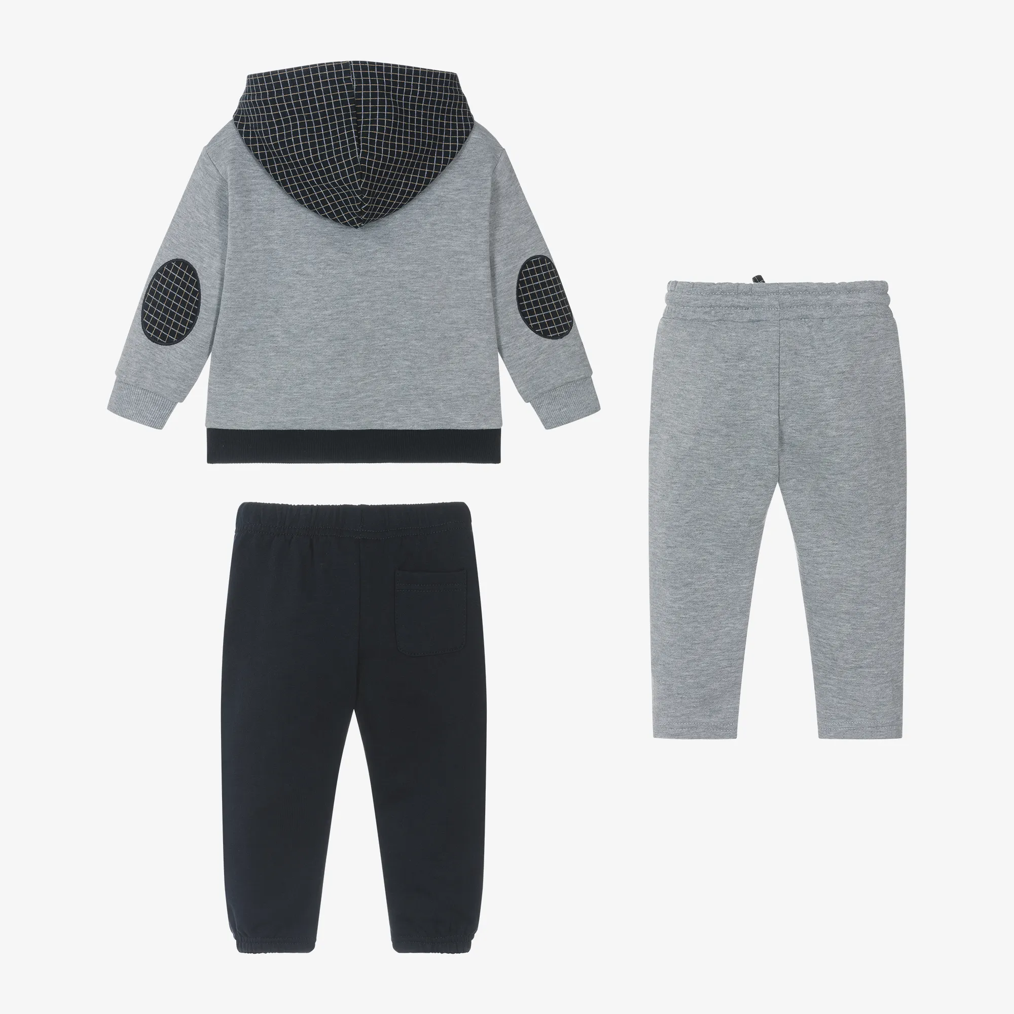 Boys Grey & Blue Tracksuit Set