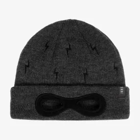 Boys Grey Knitted Beanie Hat