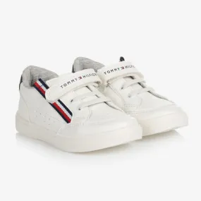 Boys White Logo Trainers