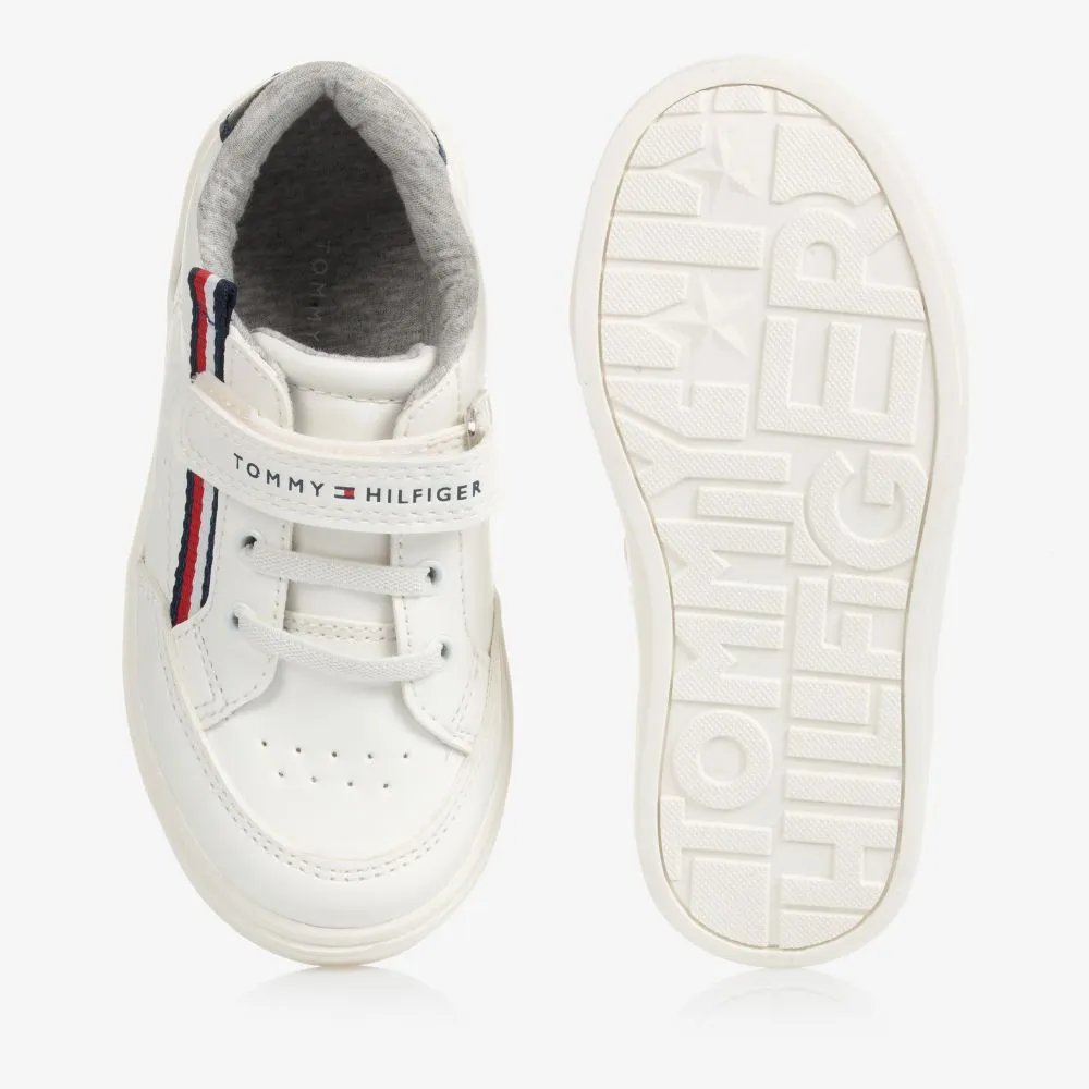 Boys White Logo Trainers