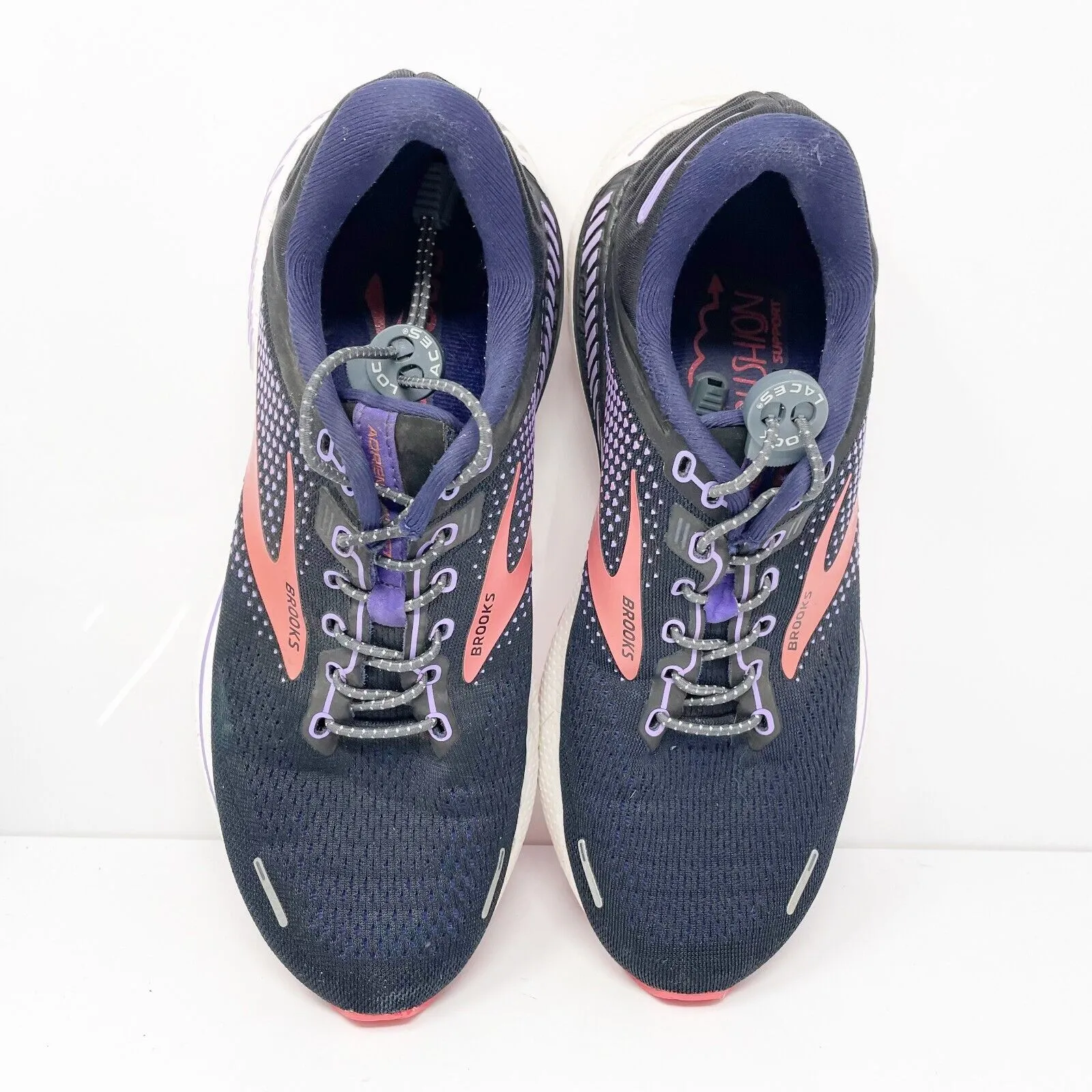 Brooks Womens Adrenaline GTS 22 1203531B080 Blue Running Shoes Sneakers Sz 8.5 B