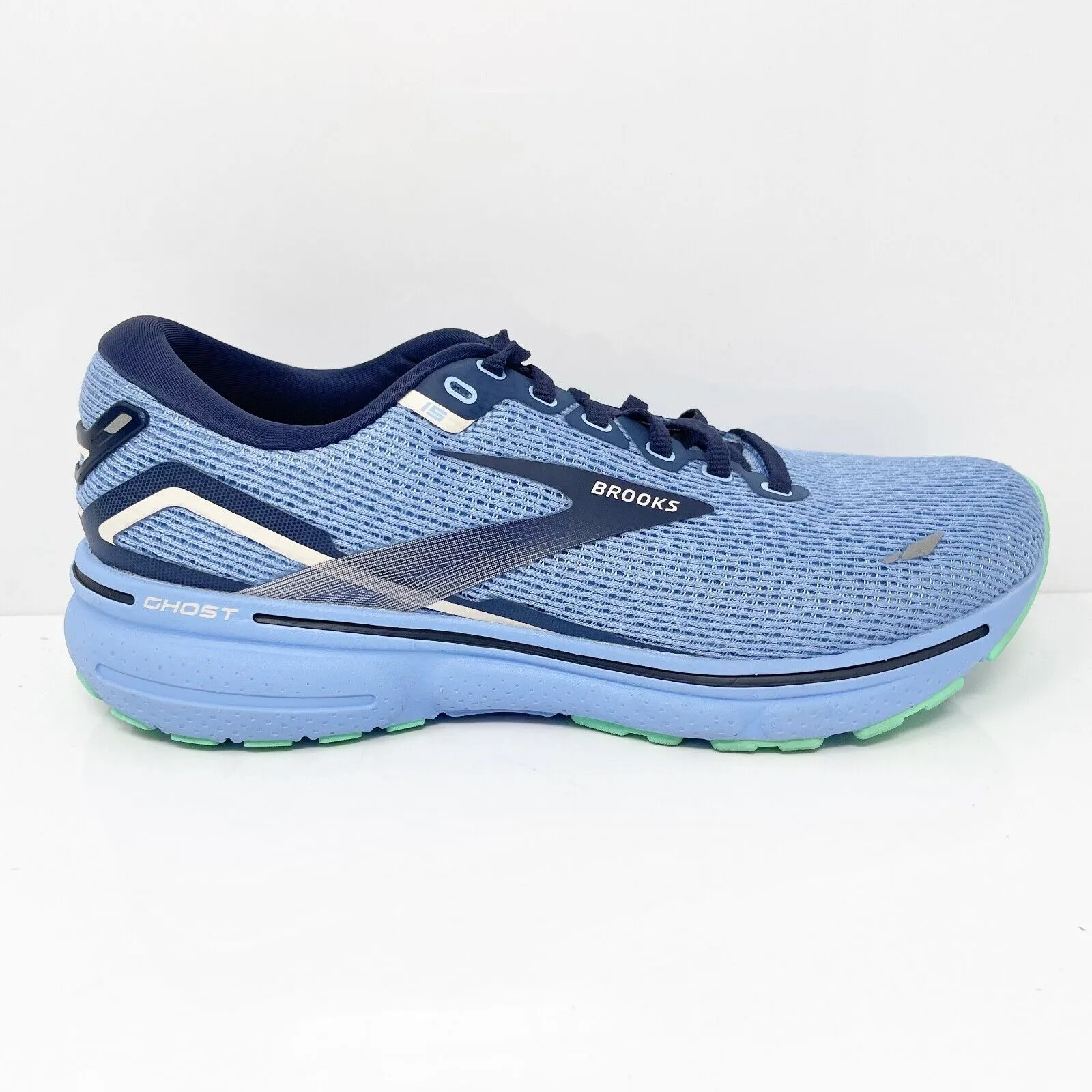 Brooks Womens Ghost 15 1203801B472 Blue Running Shoes Sneakers Size 8.5 B