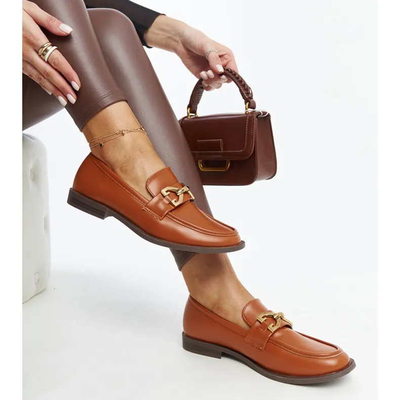 Brown moccasins with Lea buckle