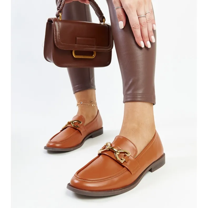 Brown moccasins with Lea buckle