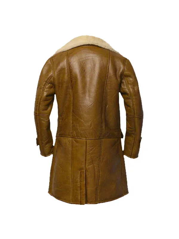 Brown Shearling Coat for Men