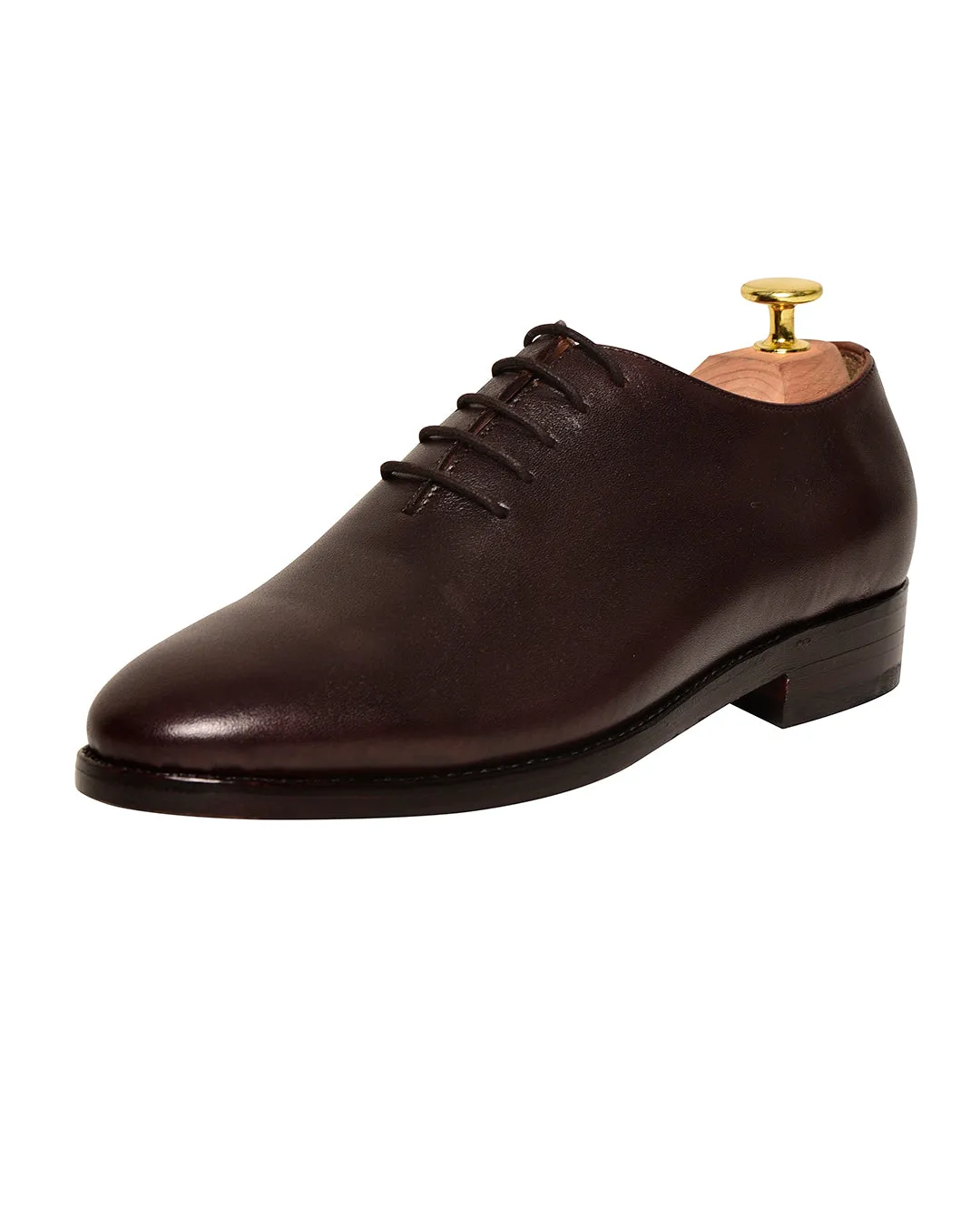 Brown Wholecut Oxford Shoes