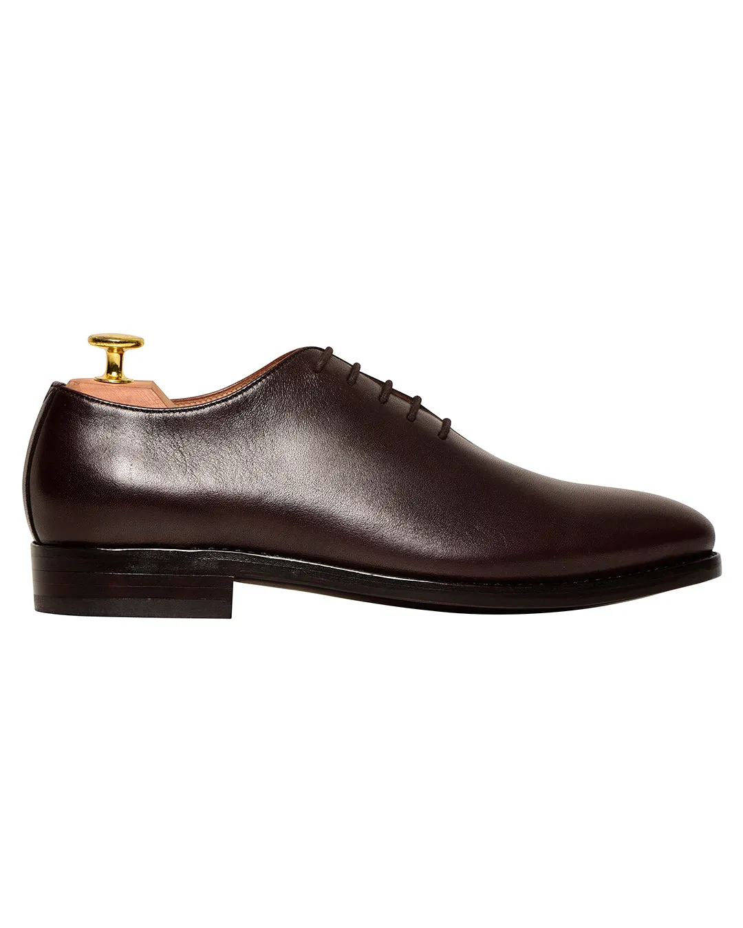 Brown Wholecut Oxford Shoes