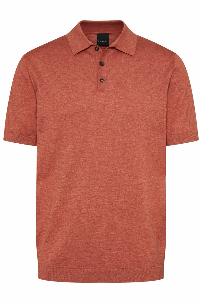 Bugatti 7100 SS Knit Polo Orange