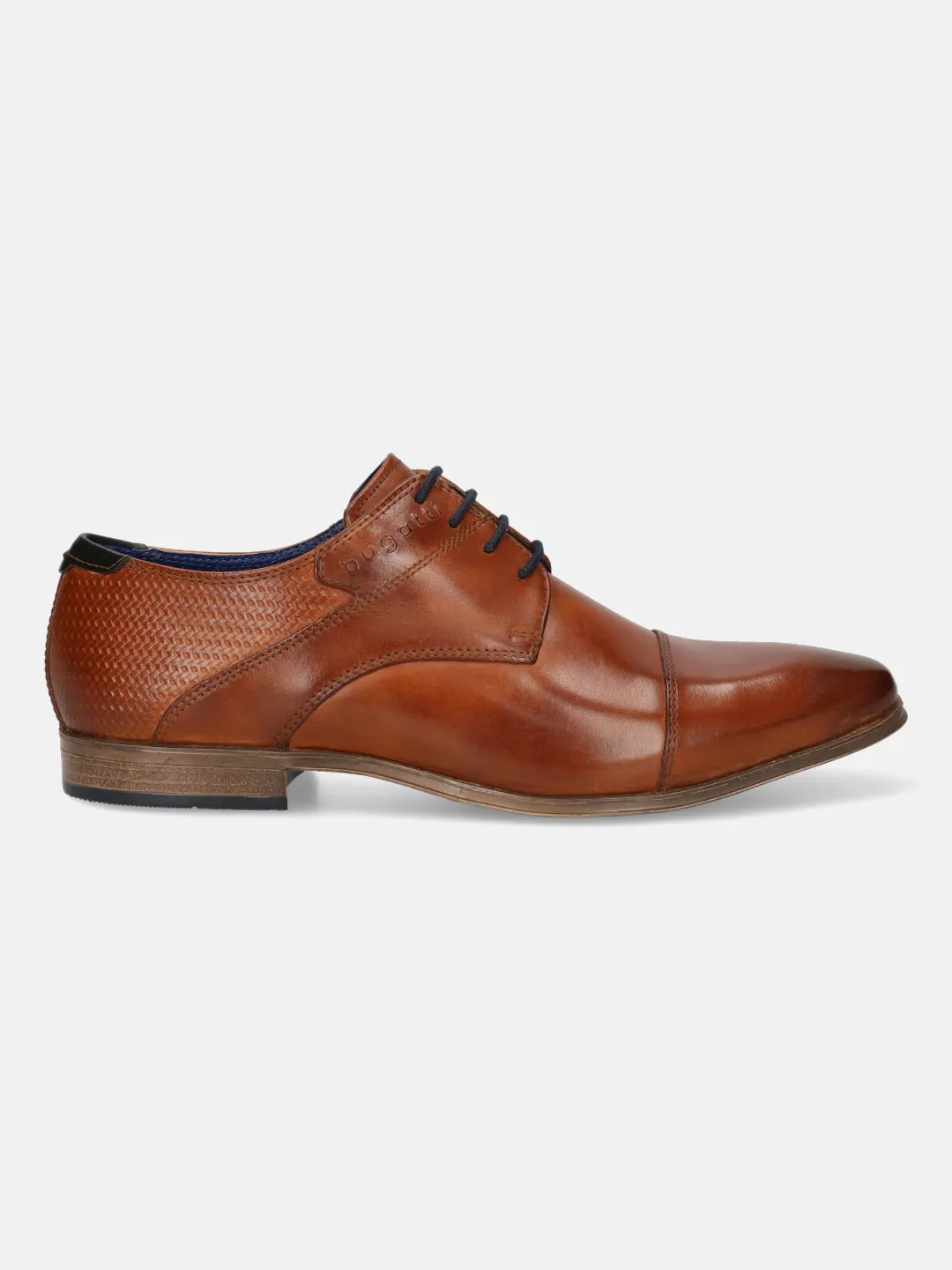 bugatti Cognac Premium Leather Formal Derby Shoes