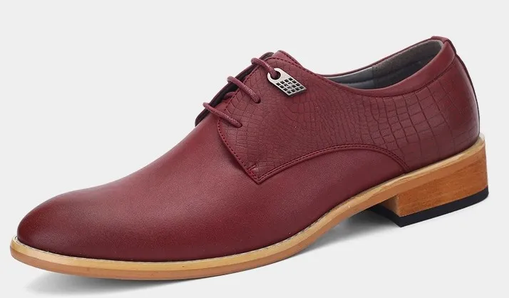 Burgundy Vintage Leather Oxfords