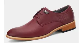 Burgundy Vintage Leather Oxfords