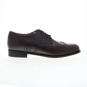 Burgundy Wide Wingtip Oxfords for Men by Dino Monti Alpha