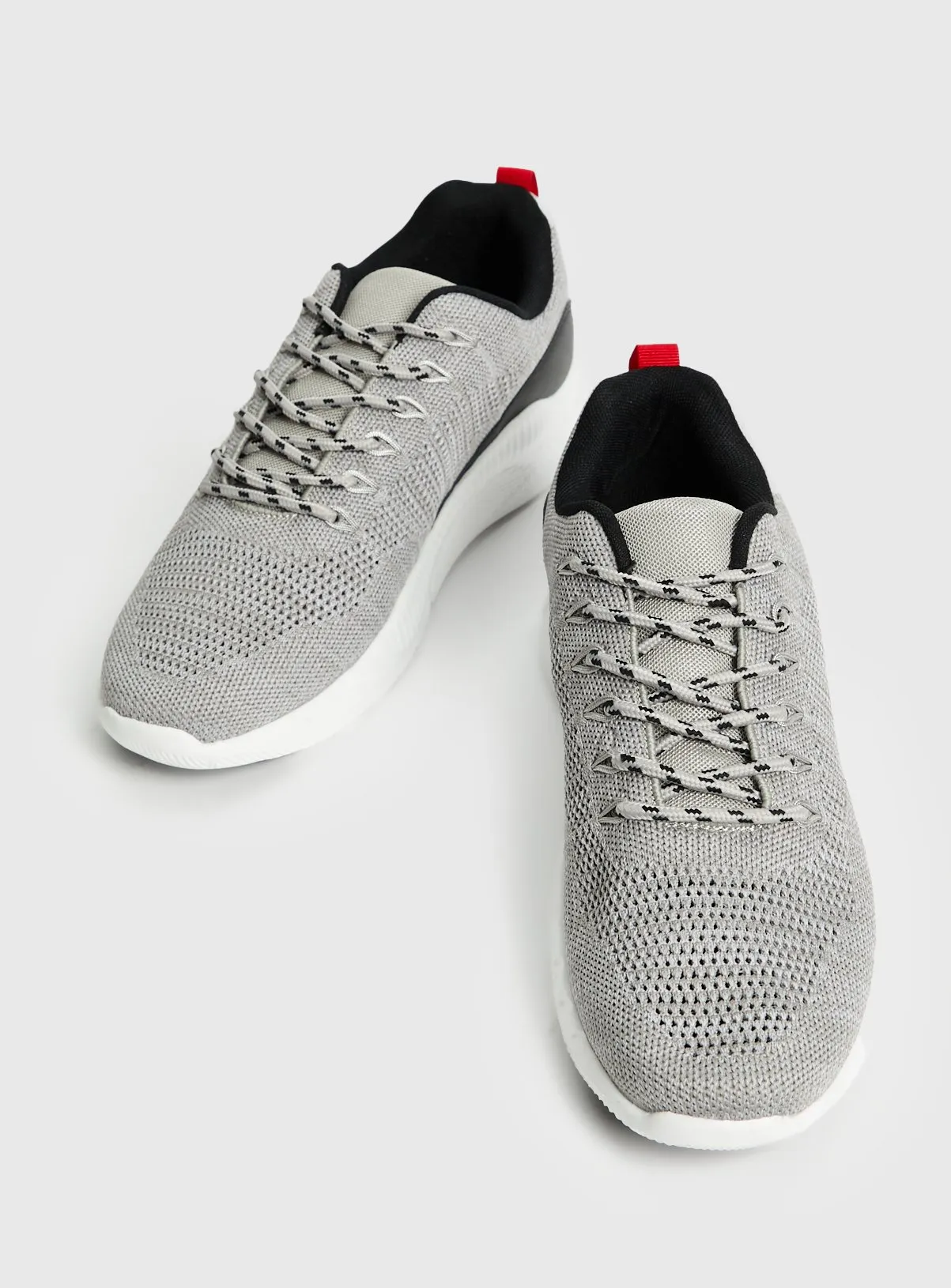 Grey Technical Knitted Trainers 7 - Tu