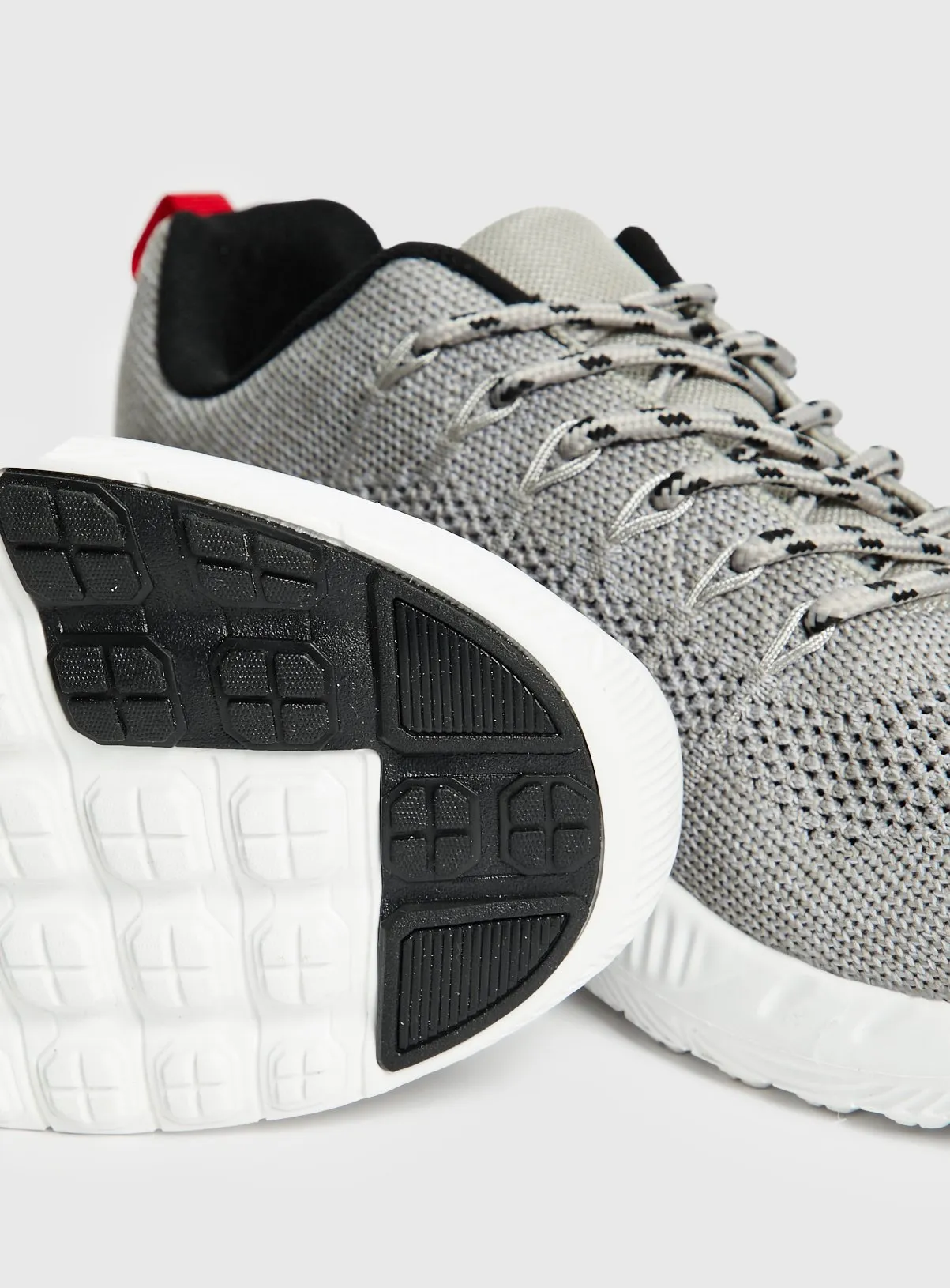 Grey Technical Knitted Trainers 7 - Tu