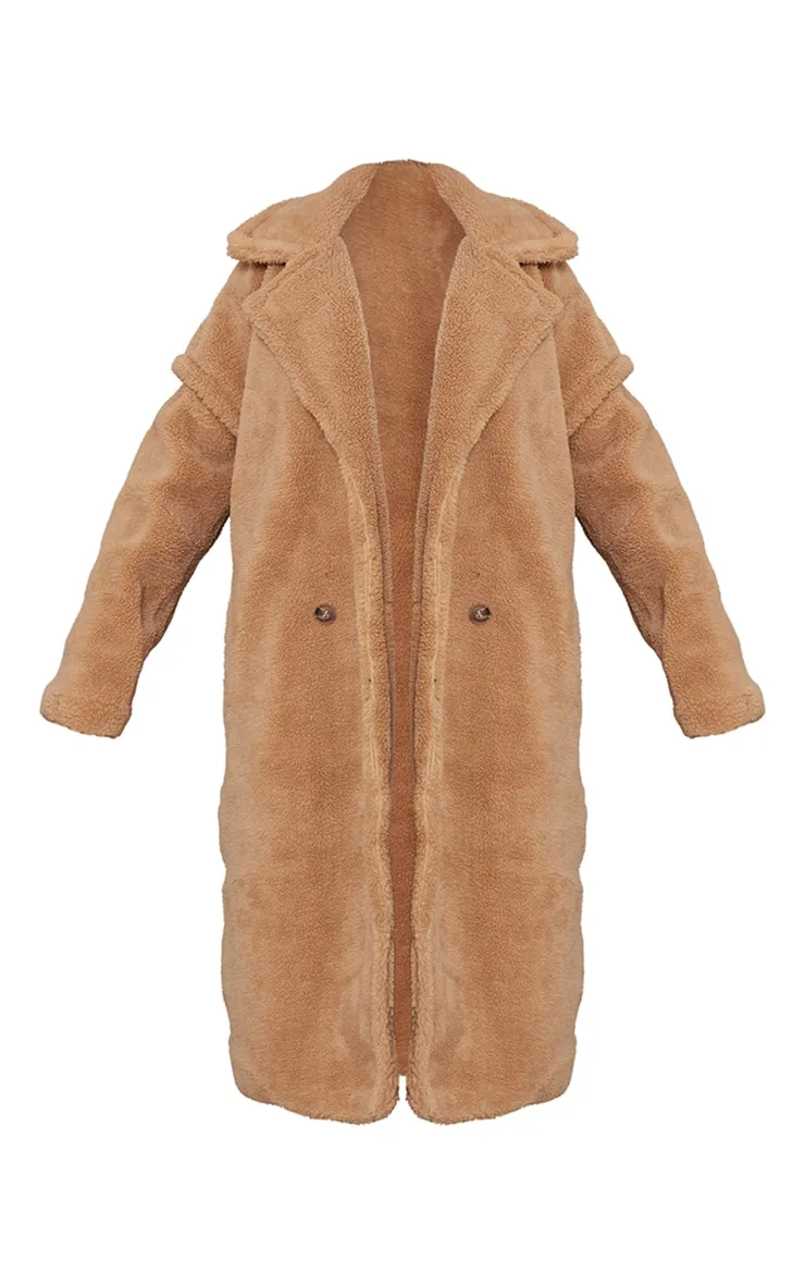 Camel Premium Teddy Bear Borg Coat