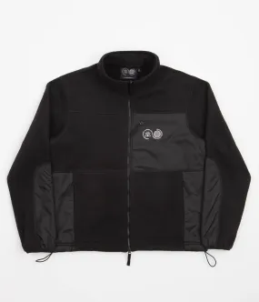 Carrier Fleece Borg Zip Through Jacket in Black