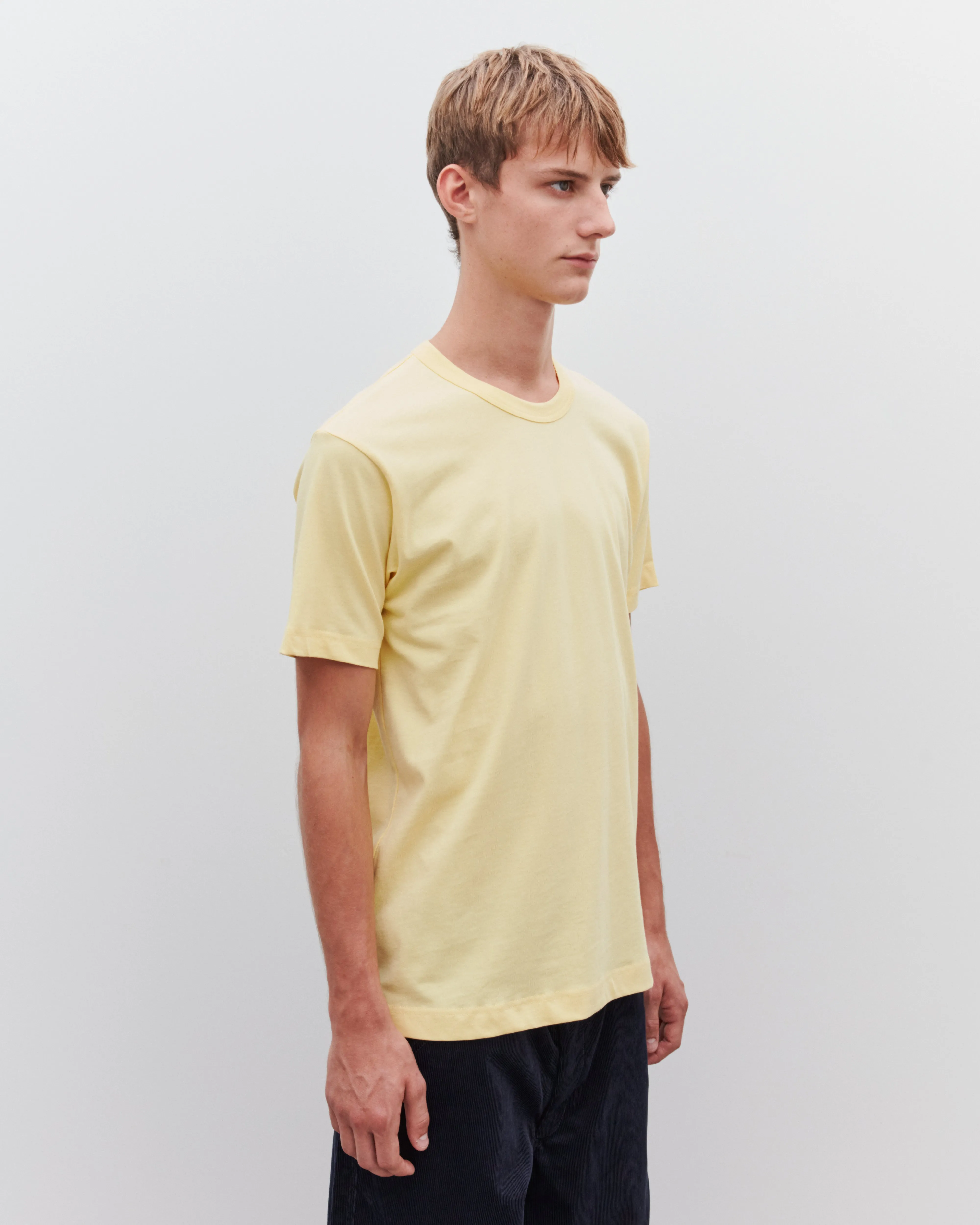 CDG Shirt Men's Logo T-Shirt  Yellow