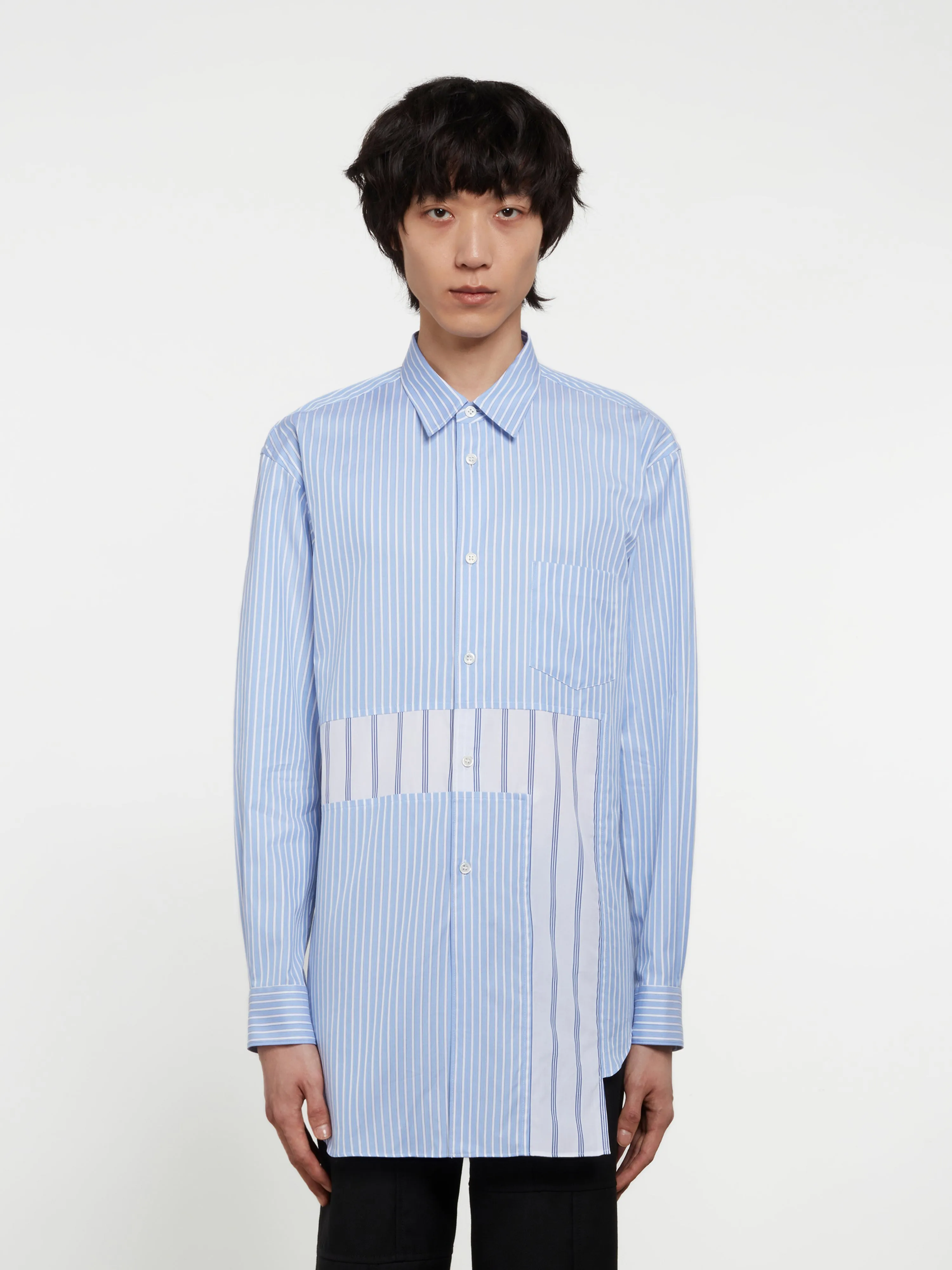 CDG Shirt Men’s Panelled Shirt  Stripe