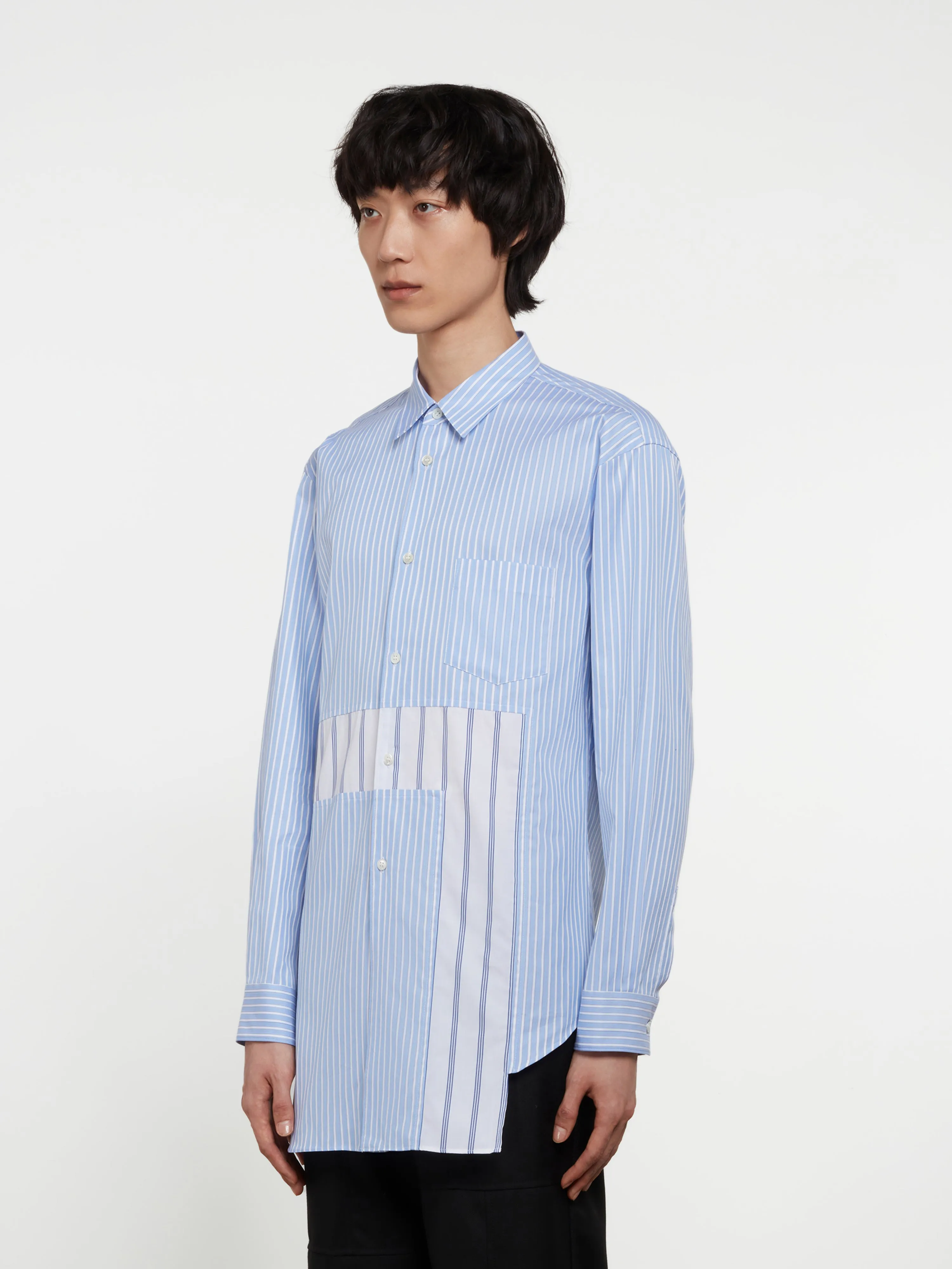 CDG Shirt Men’s Panelled Shirt  Stripe