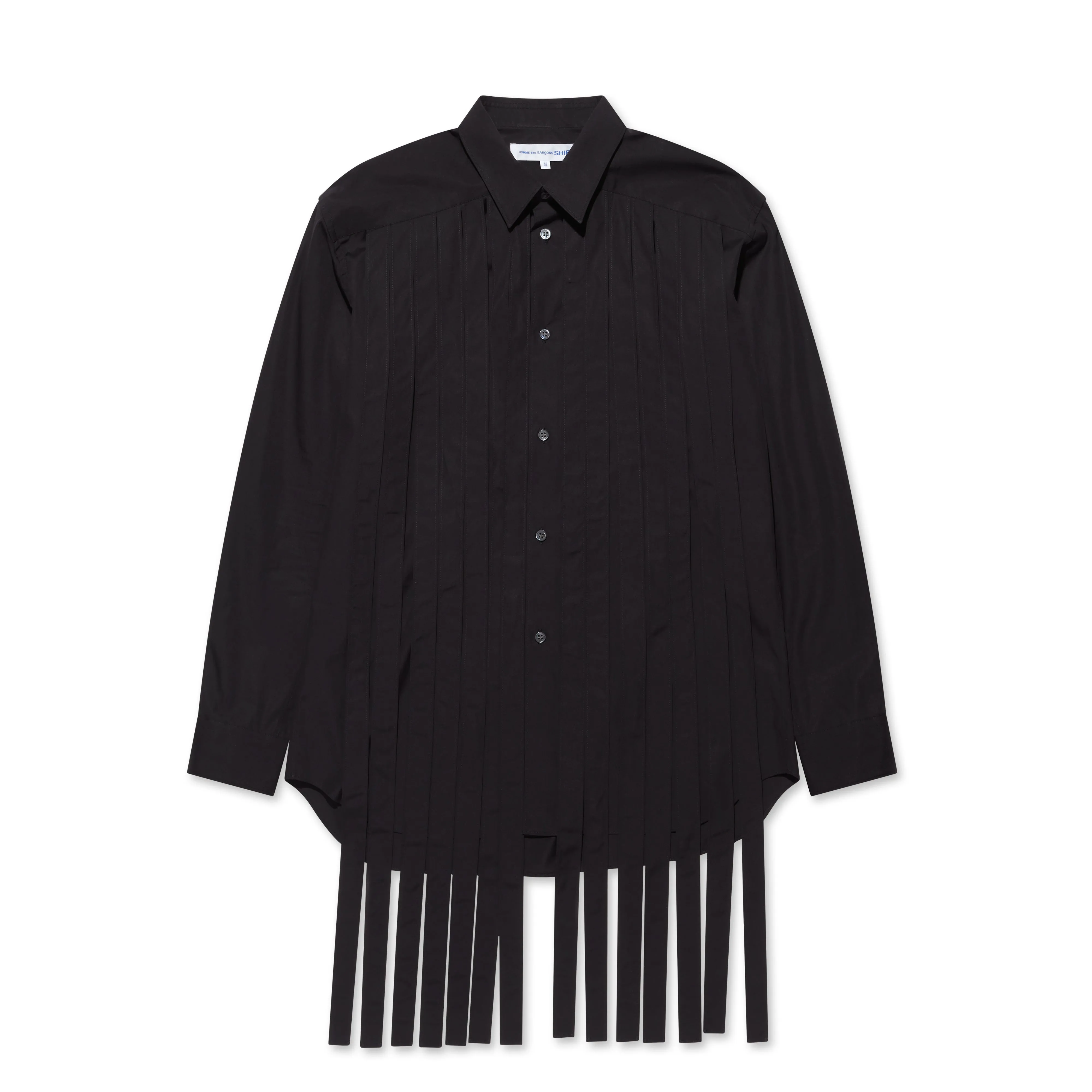 CDG Shirt Men’s Pleated Shirt  Black