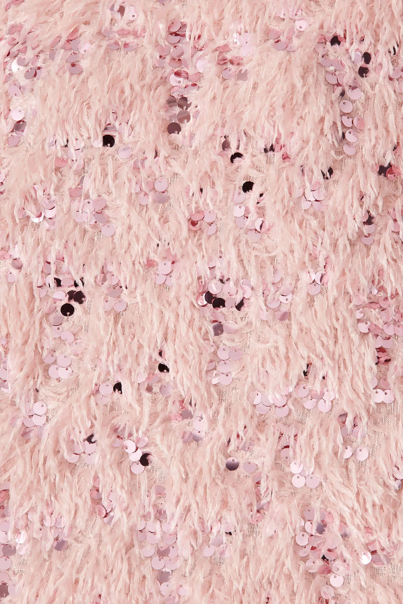 Cento Knit In Pink With Fluffy Sequin Wool Blend