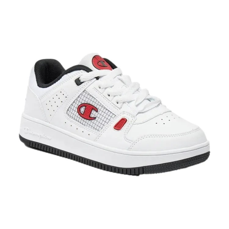 Champion S32876 White Red Low Platform Sneakers