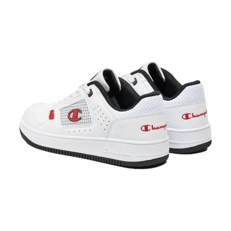 Champion S32876 White Red Low Platform Sneakers