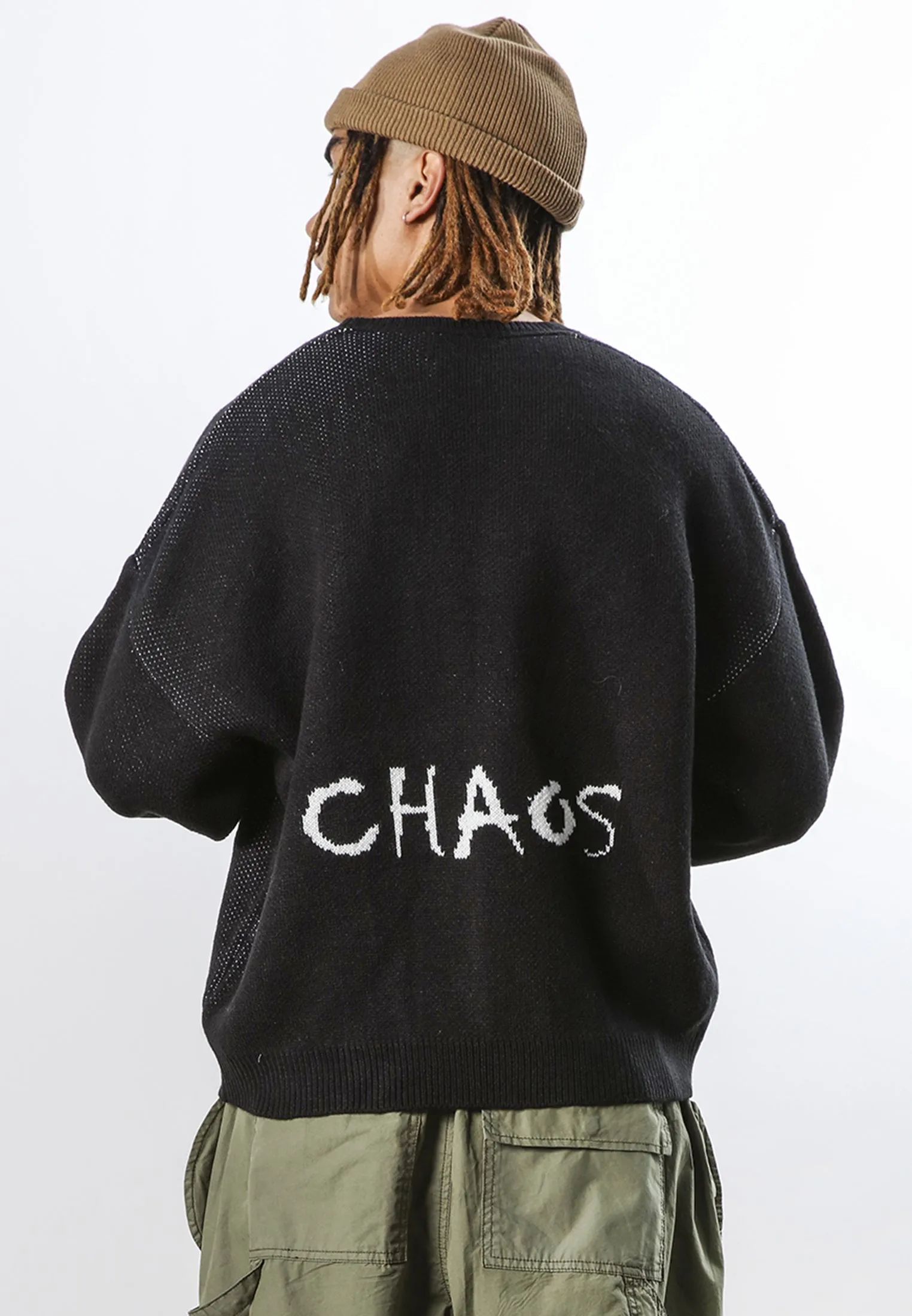 CHAOS KNIT BLACK