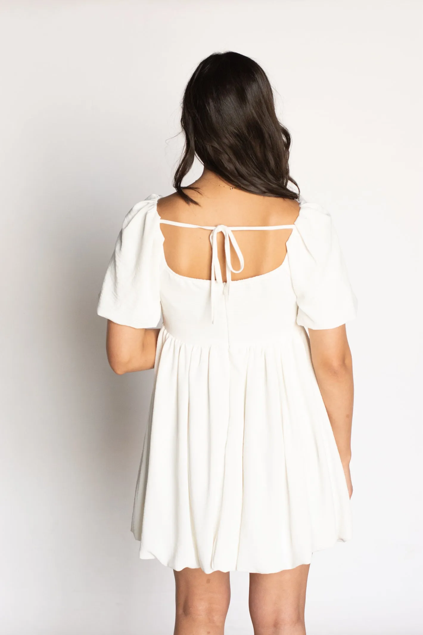 White Babydoll Dress - Charming Plans