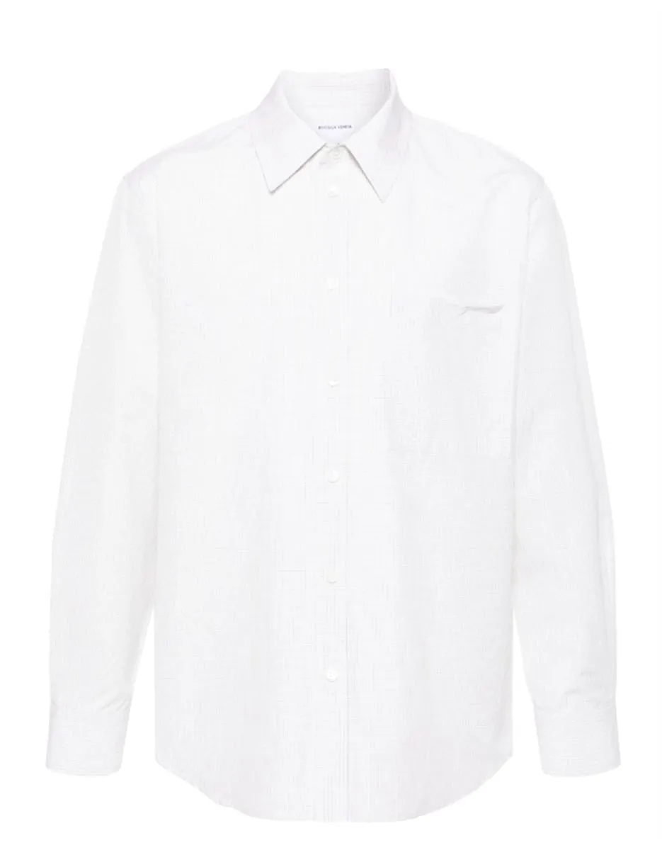 Checked Straight Collar Shirt